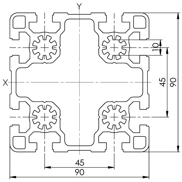 RASTER 90 / NUT 10